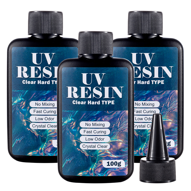Epoxy Uv Resin Kit - 100/200/300g UV-Harz Harter Typ Kristallklar UV-Kleber