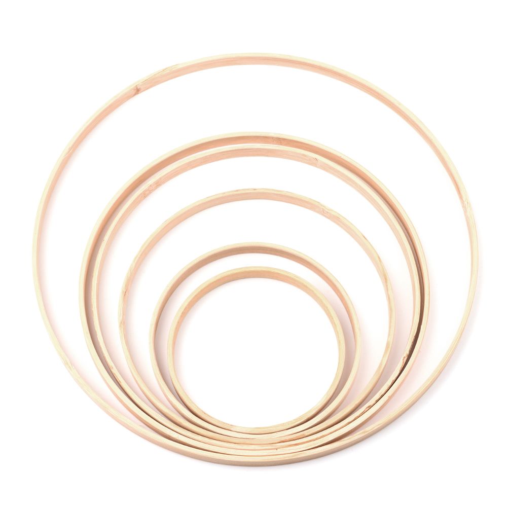 Wood Ring Blank - 10pcs 10/12/15/18/20/26cm Ring runder Holzring Bambus