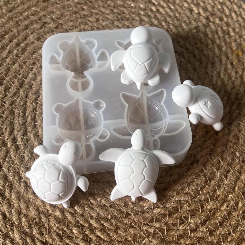 Serving Tray Mold - Vier Schildkröten Gips-Silikonformen DIY Herz Stern