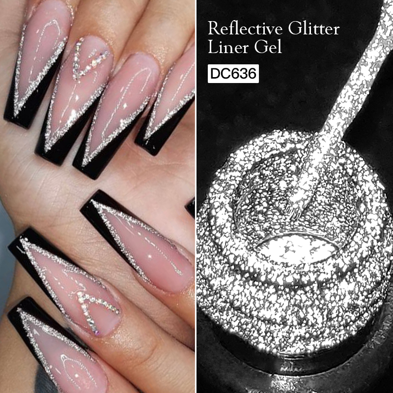 Resin Glitter Pack - 5ml Gold Silber Reflektierender Glitter Liner