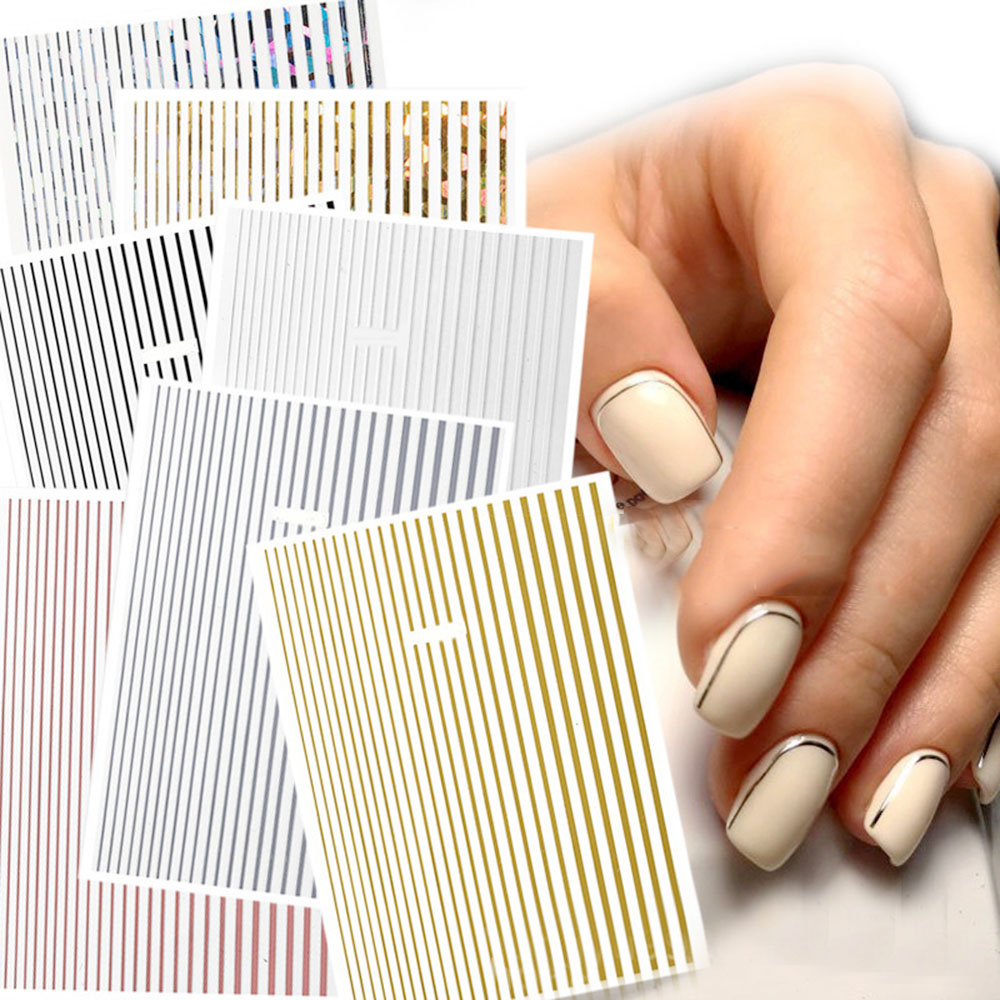 Gold Foil Flakes - 1 Blatt 3D Gold Silber Linien