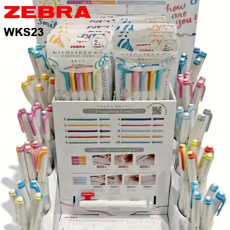 Zebra Pen Mildliner - Zebra Zweifarbiger Textmarker WKS23 Mildliner Mix