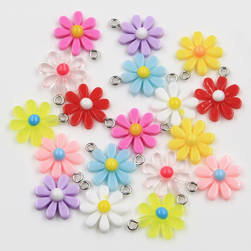 Flower Preservation Resin - 30 stücke charms blume sonnenblume gänseblümchen