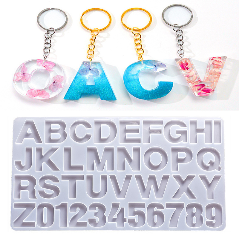 Mixing Cup Silicone - Alphabet Epoxidharz Silikonform DIY Buchstabe Zahl