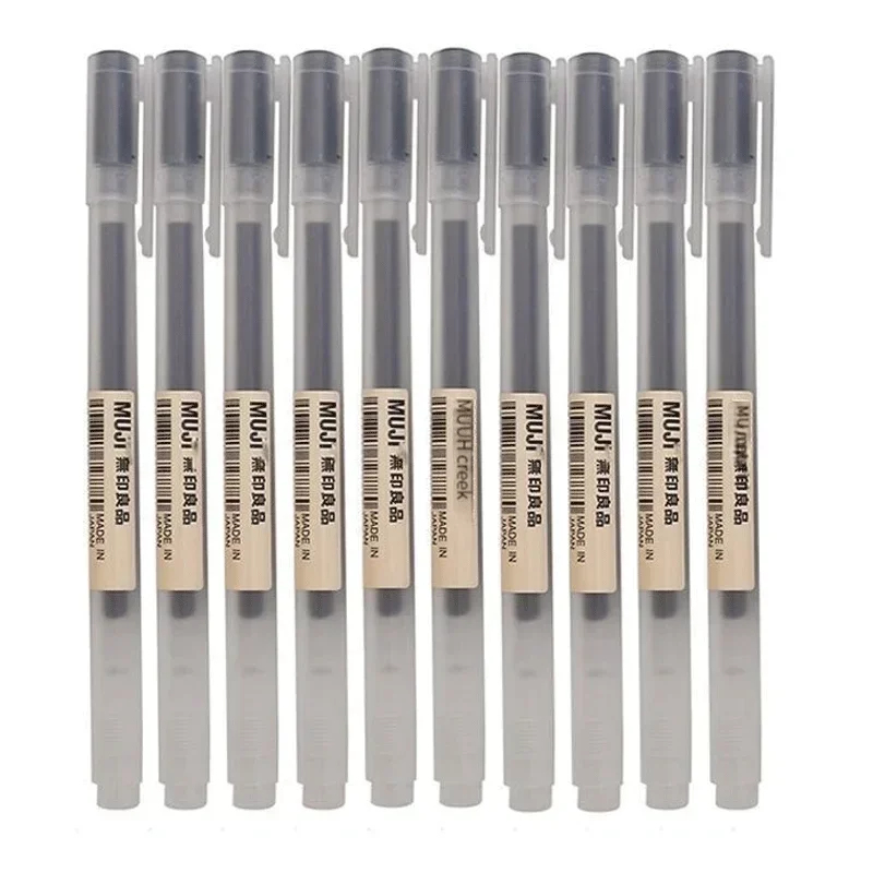 Muji Stationery Gel Pen - Schöner MUJI Gelstift Schwarz/Rot/Blau 0,38/0,5mm Tinte
