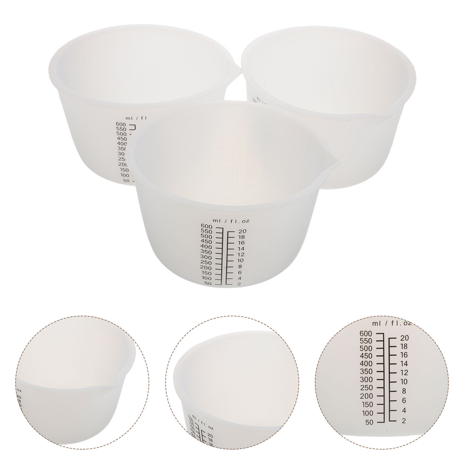 3 Stück Silikon-Messbecher 600 – Mixing Cup Silicone Bewertung und Preis