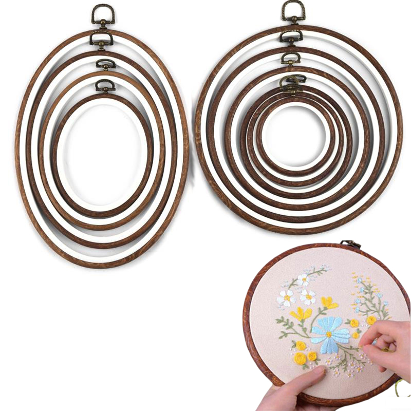 10PCS Nähen Werkzeug Runde Ova – Wood Ring Blank Bewertung und Preis