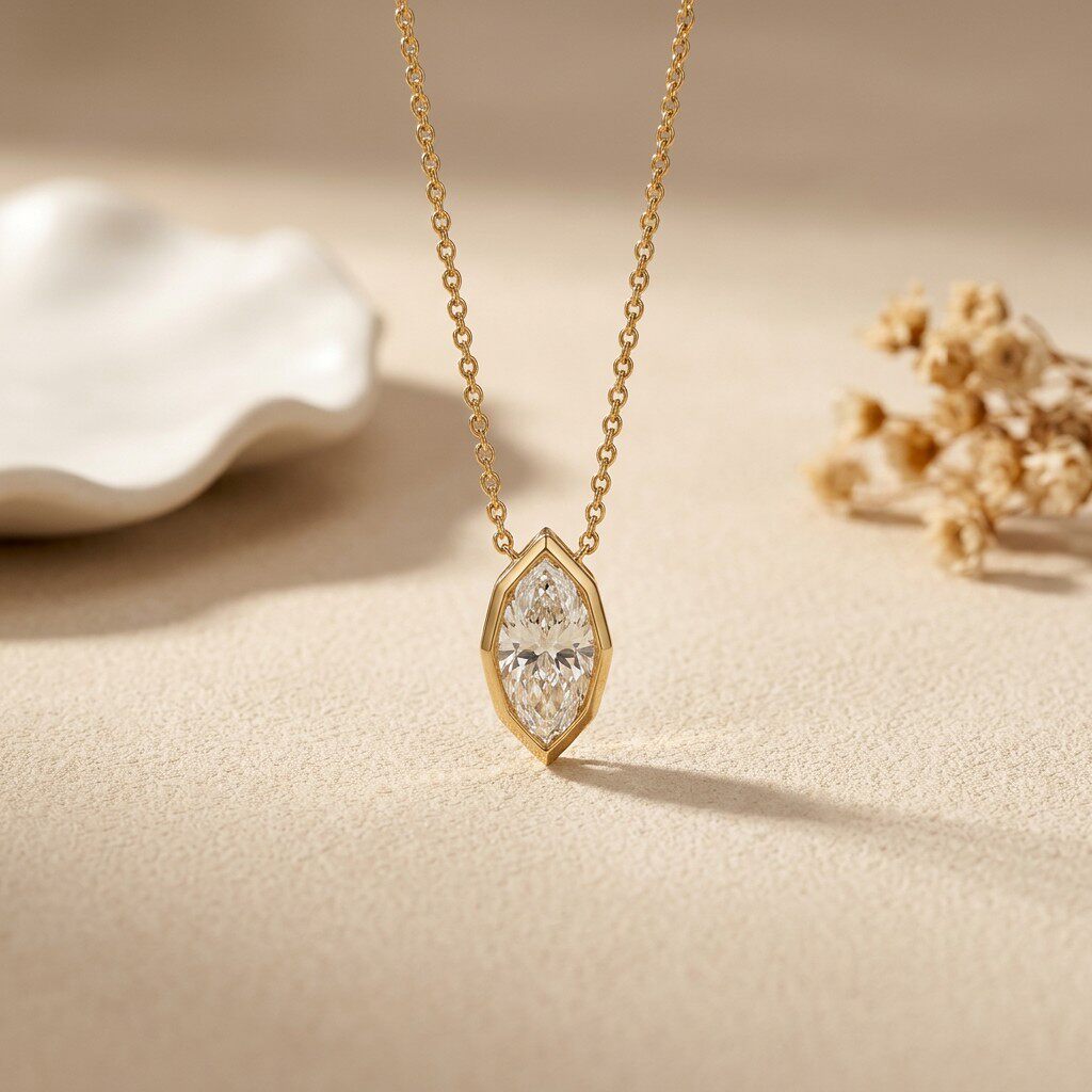 3-Karat Moissanit-Anhänger-Hal – Bezels Set Pendant Bewertung und Preis