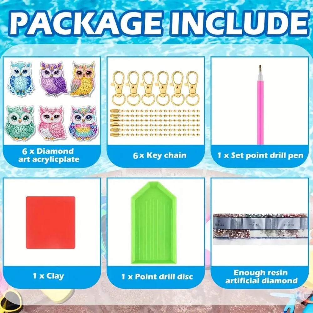 6-teiliges DIY-Diamant-Schlüss – Resin Craft Kit Bewertung und Preis