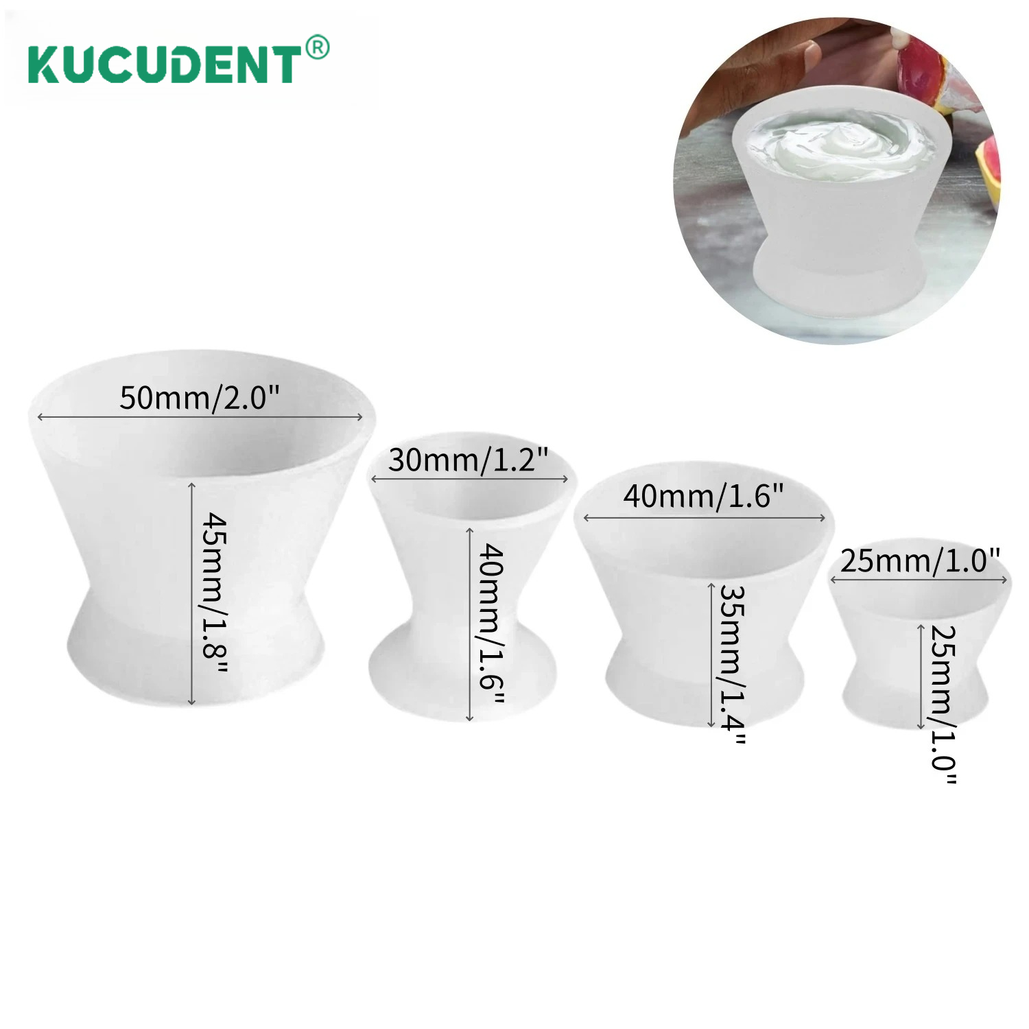 4-teiliges Set Dental-Silikon- – Mixing Cup Silicone Bewertung und Preis