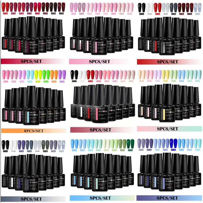 8-teiliges Gel-Nagellack-Set H – Resin Glitter Pack Bewertung und Preis